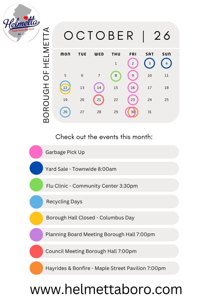 Monthly Agenda